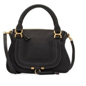 Marcie Medium Satchel Bag- Black